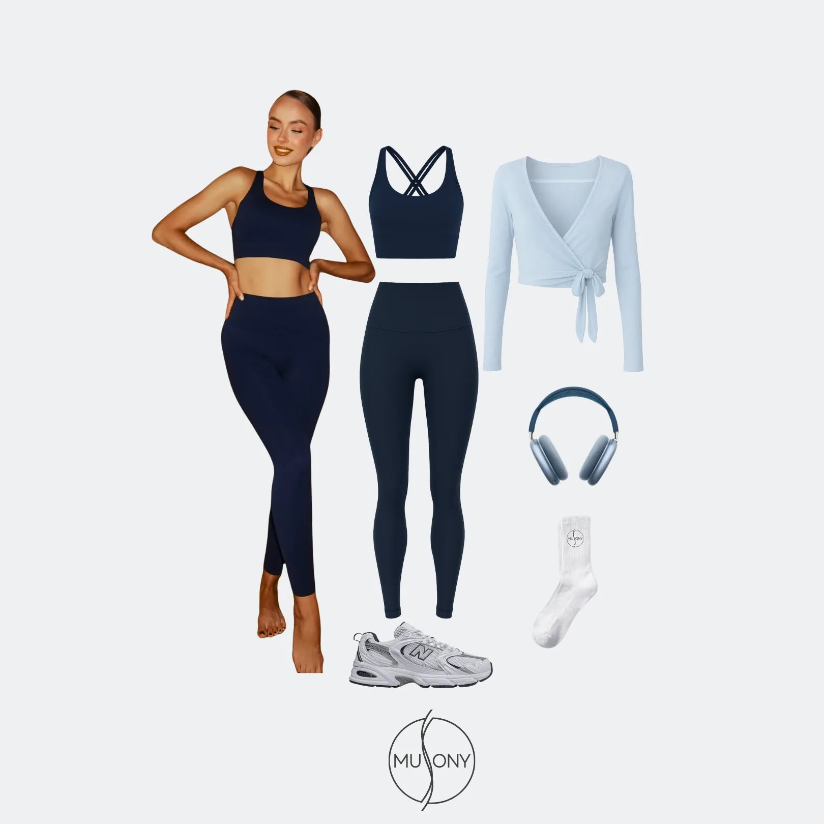 Granat i błękit – duet idealny na każdy trening