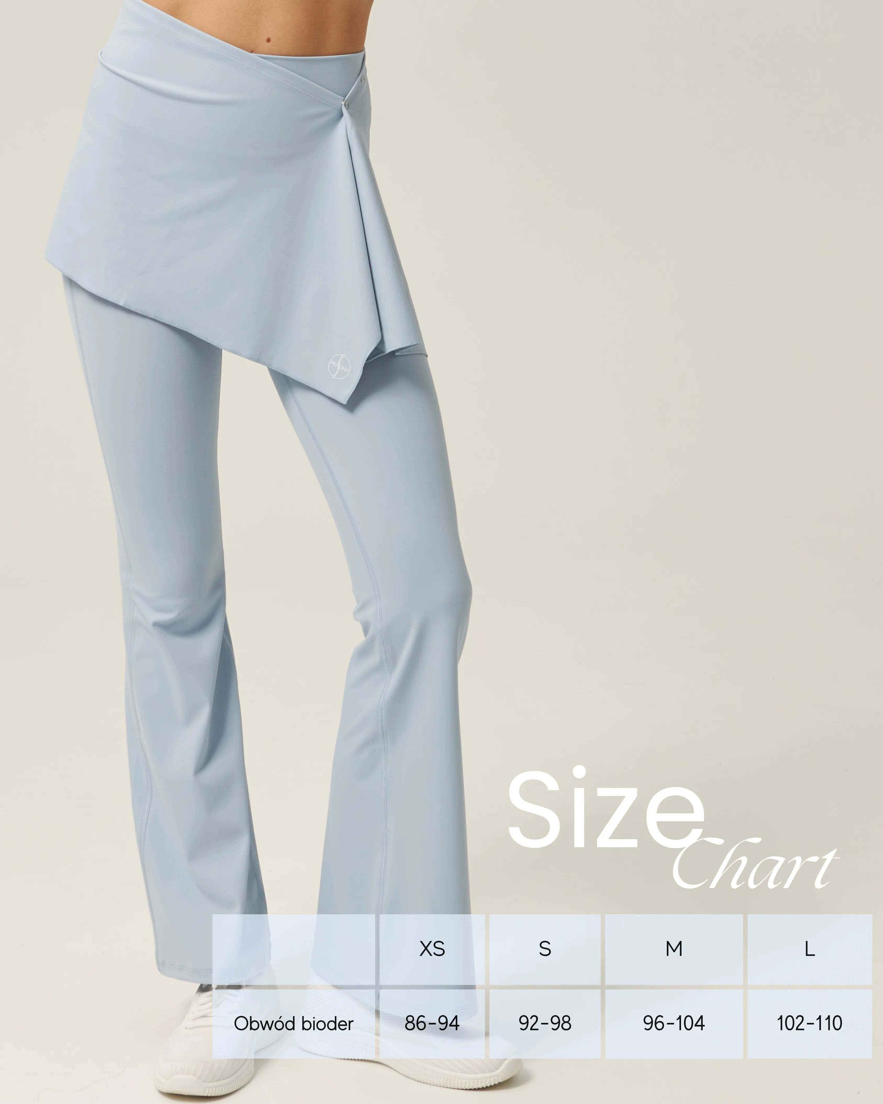 Legginsy flare z spódniczką