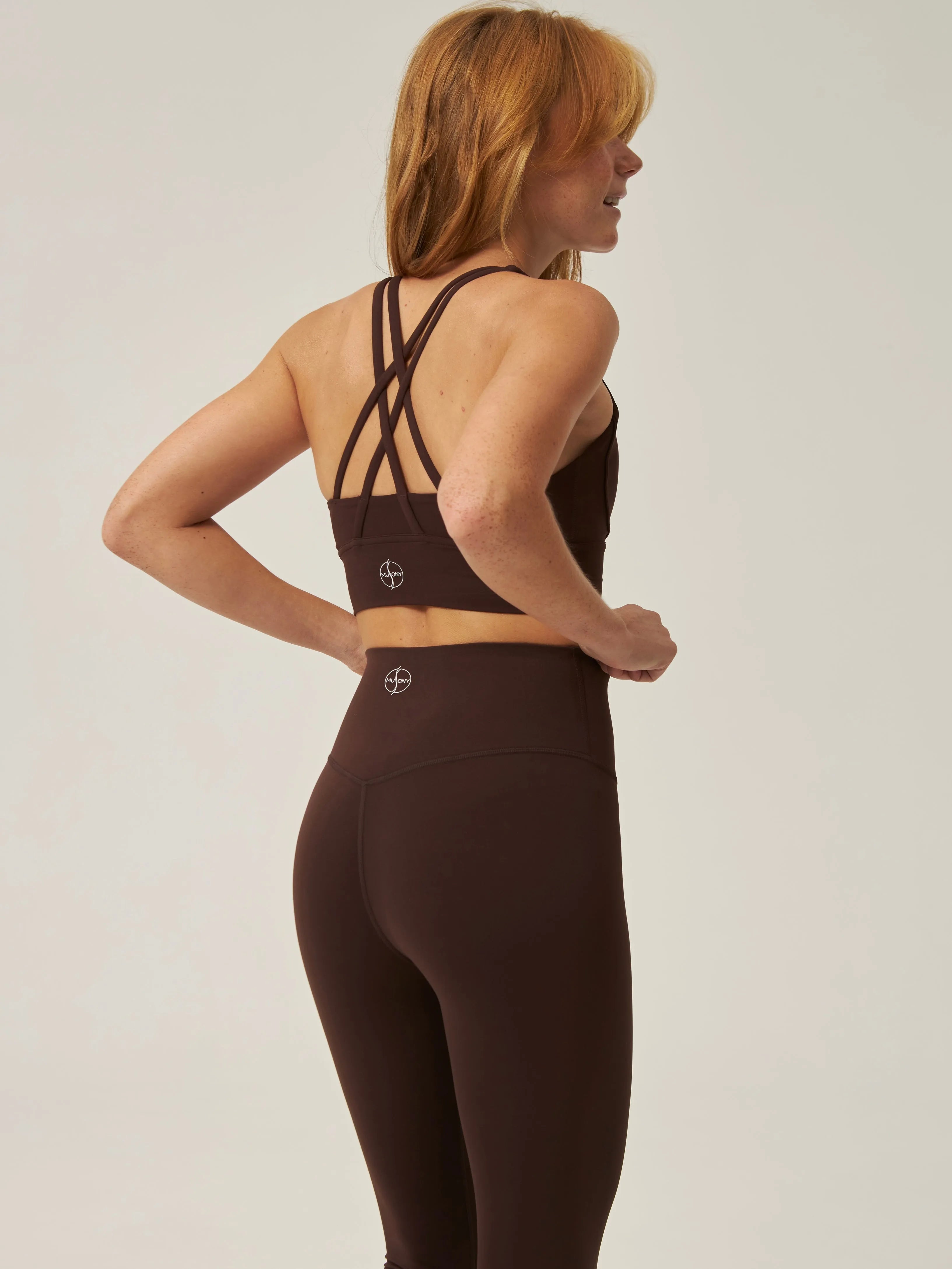 Legginsy sportowe czekoladowe