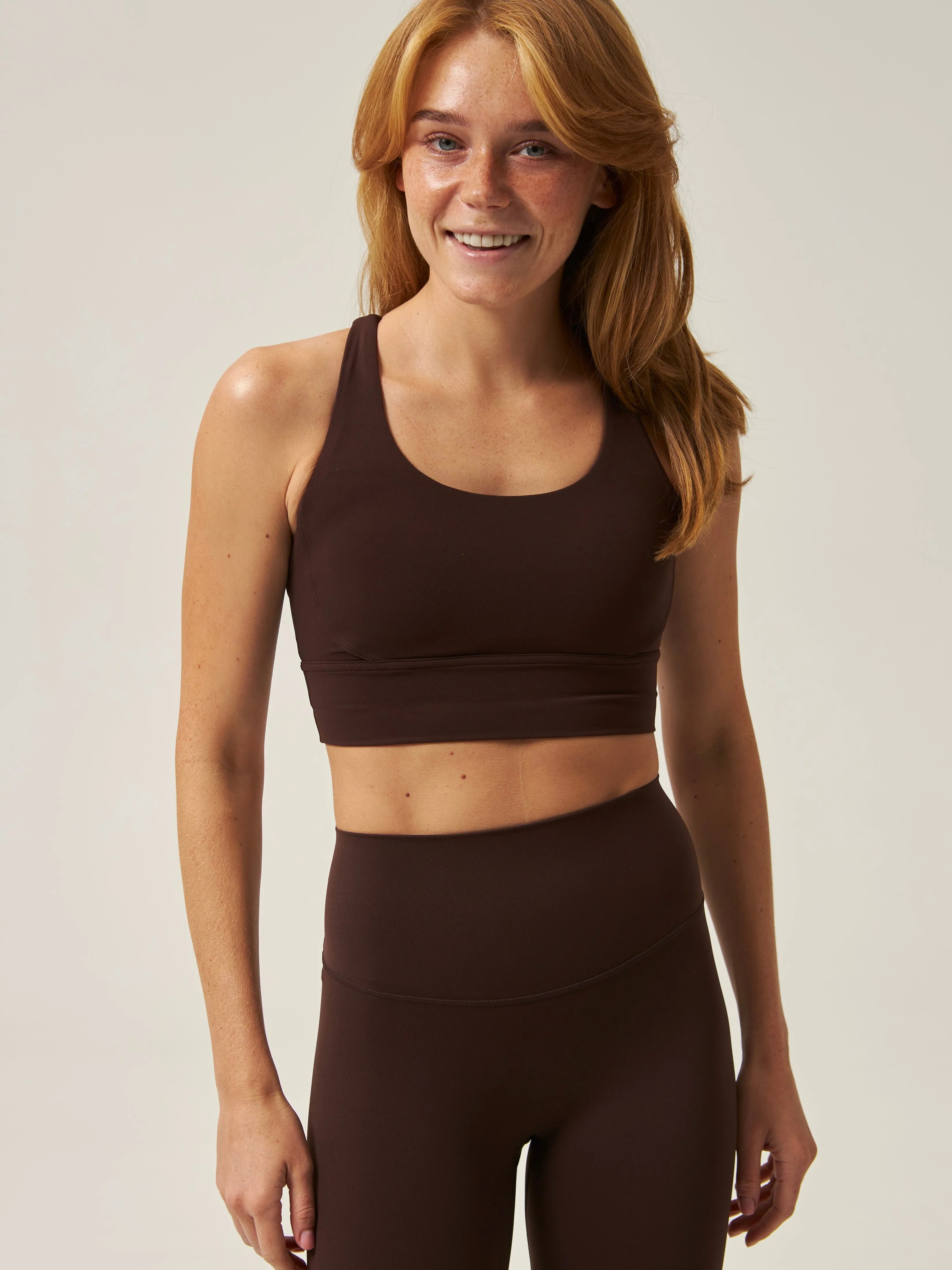 Legginsy sportowe czekoladowe