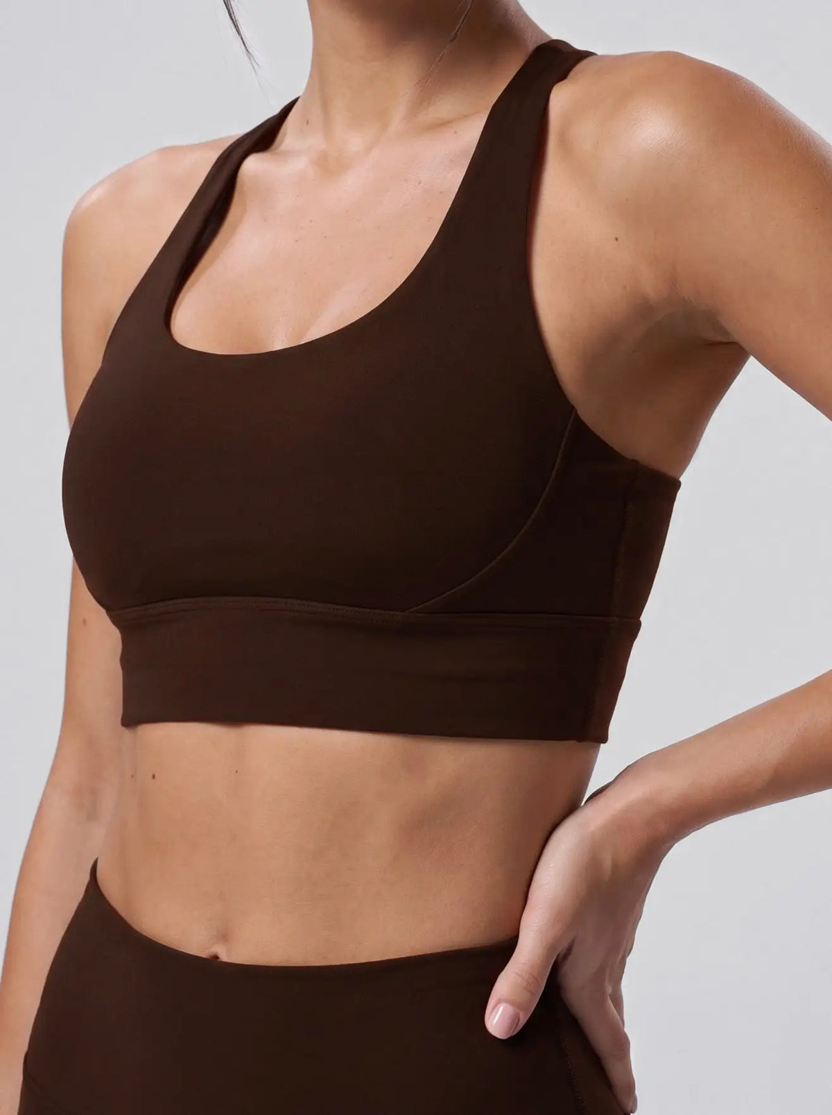 Top racerback – czekoladowy
