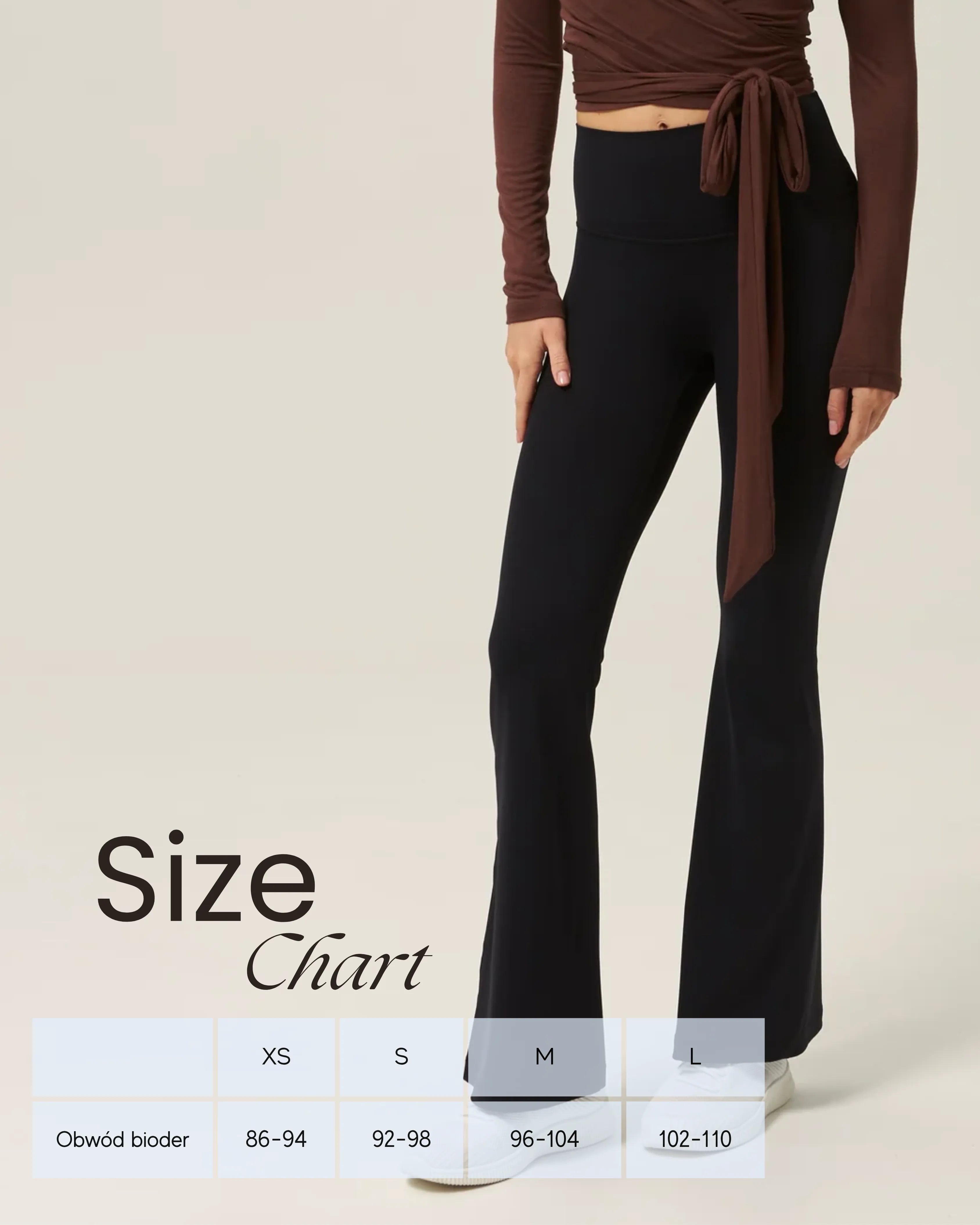 Legginsy flare czarne