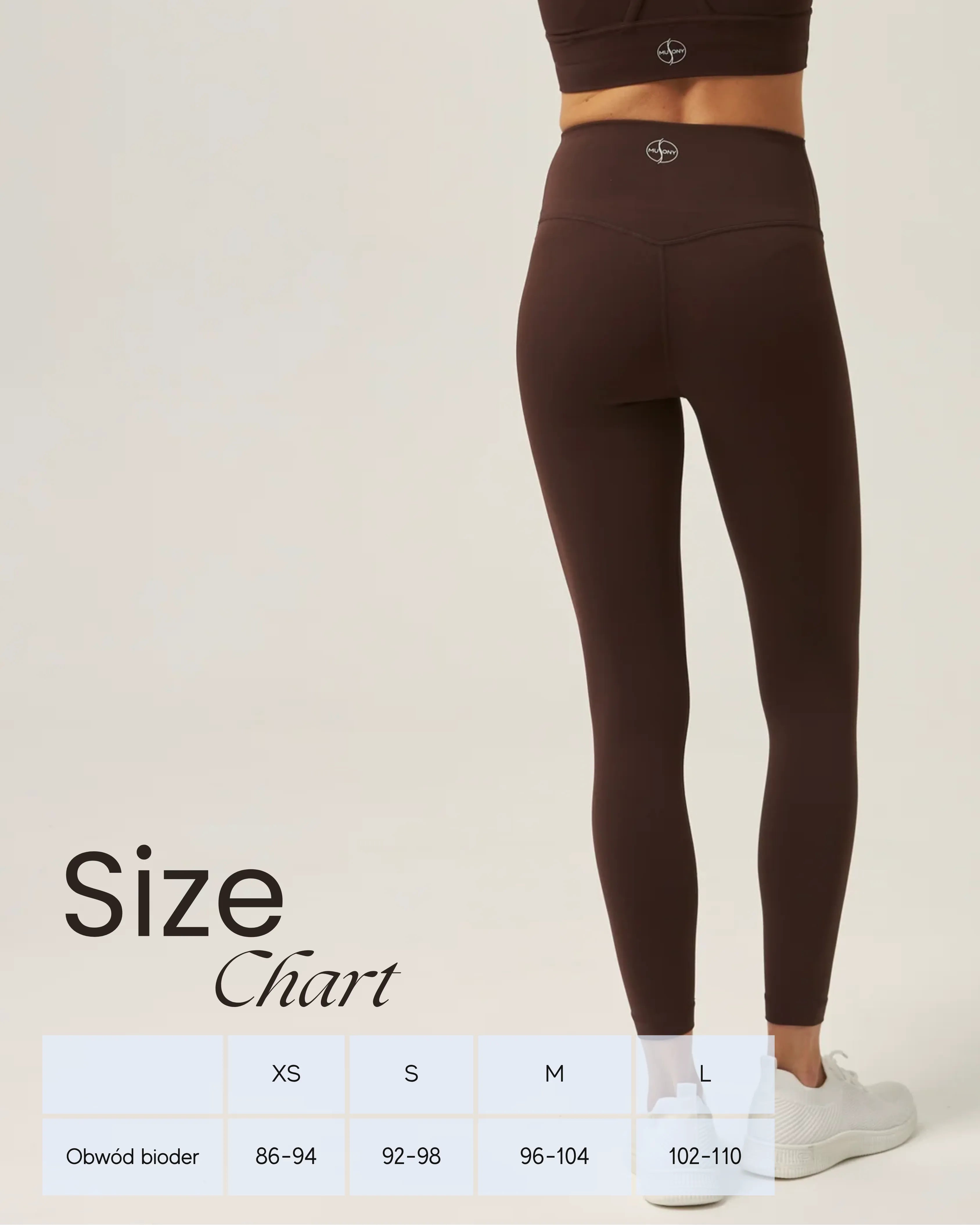 Legginsy sportowe czekoladowe