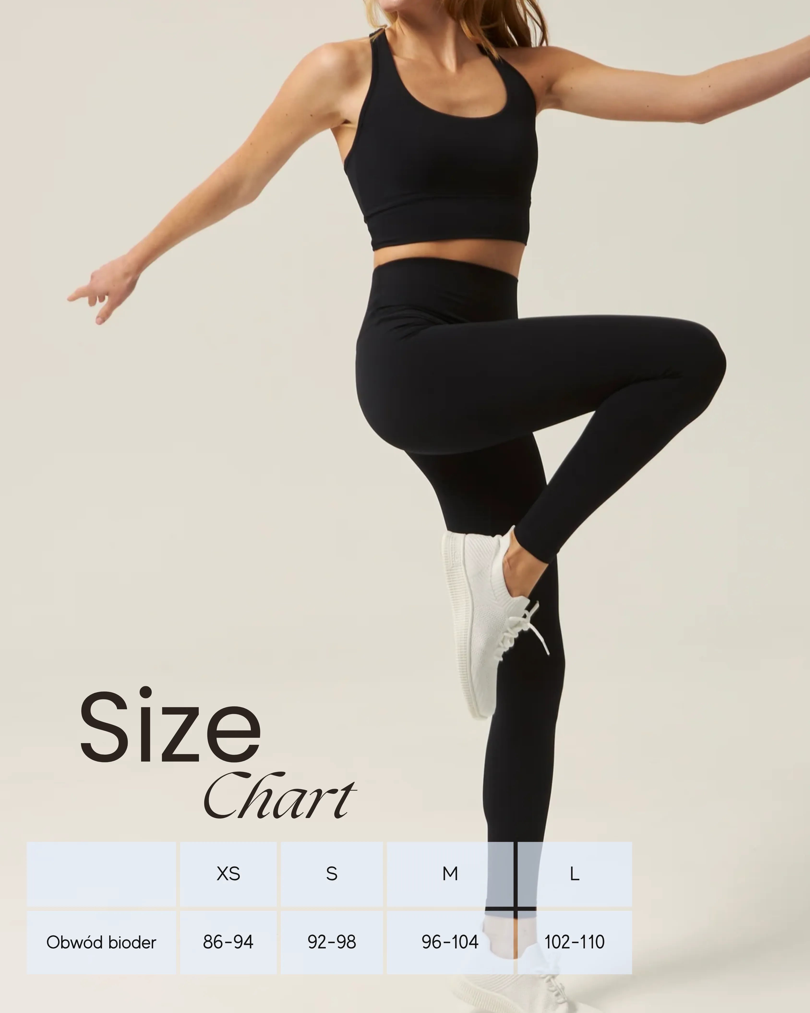 Legginsy sportowe czarne