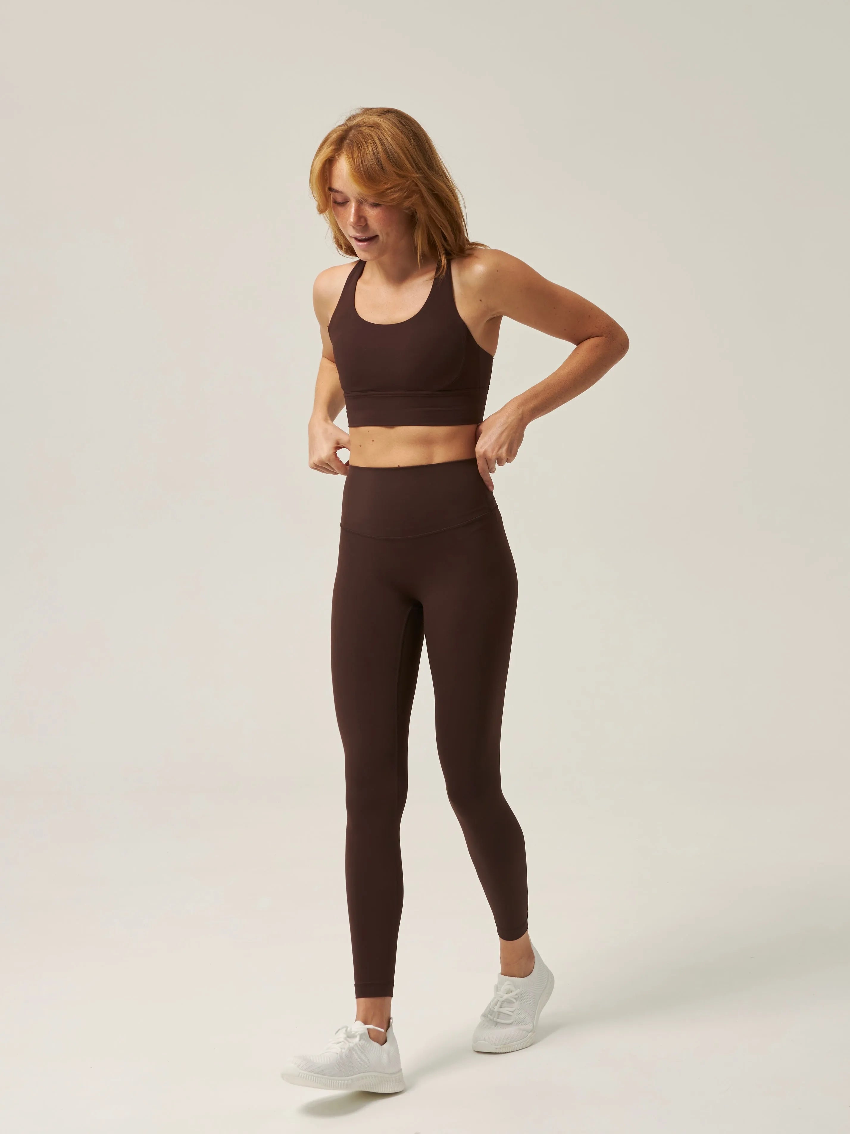 Legginsy sportowe czekoladowe