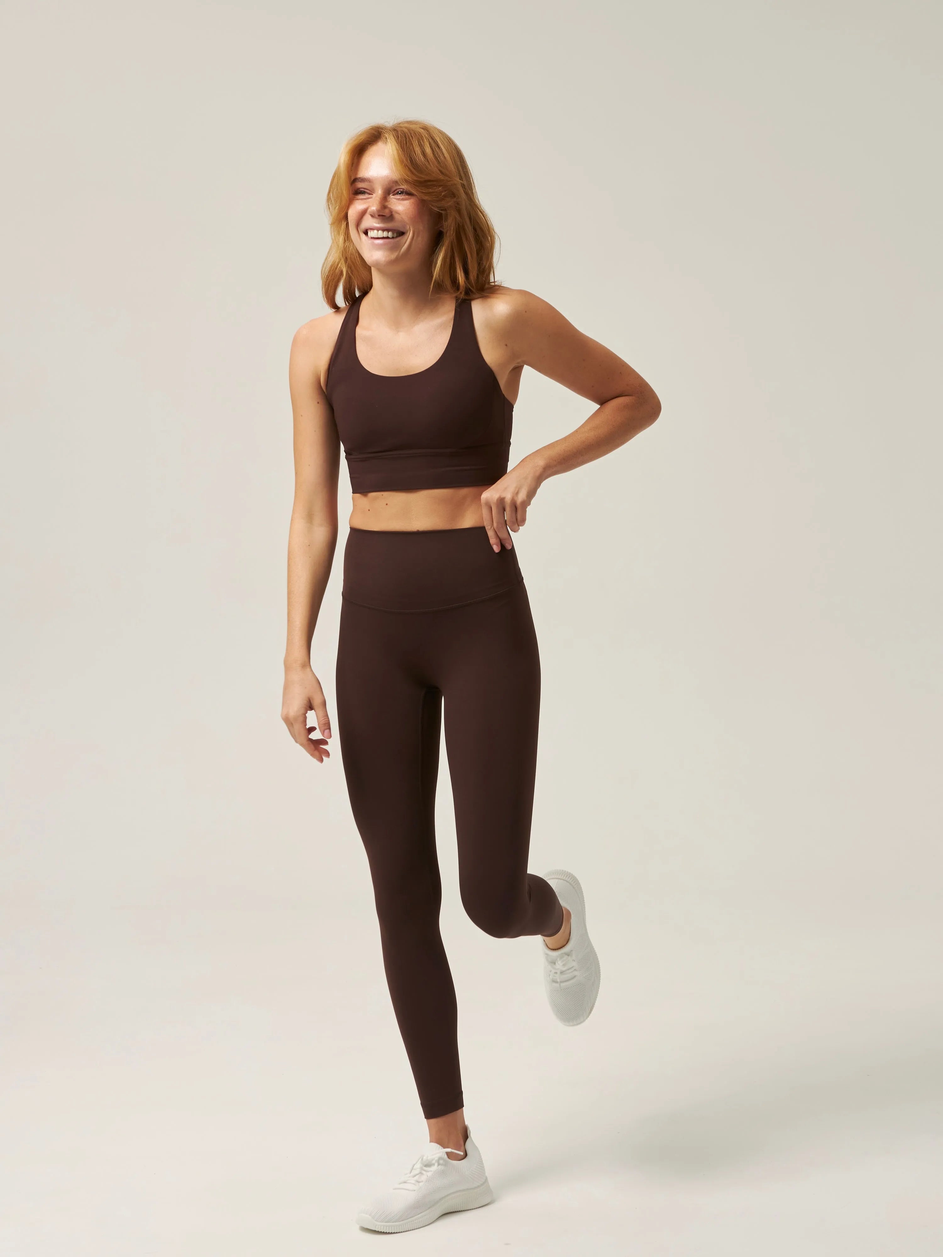 Legginsy sportowe czekoladowe