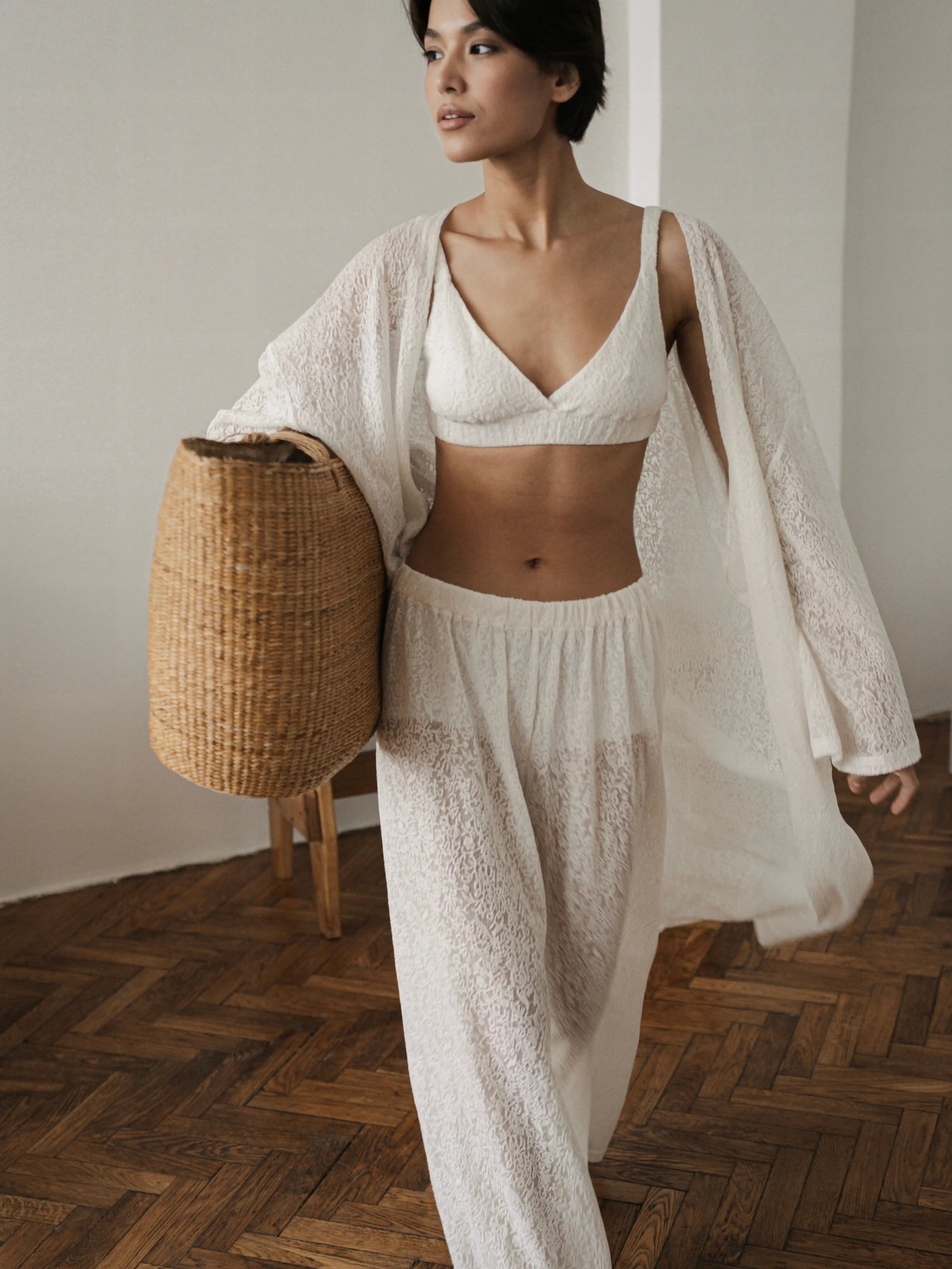 Ecru Lace Kimono